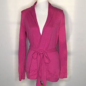 LILLY PULITZER FUSCIA PINK WOOL CARDIGAN